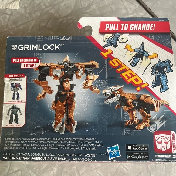 Transformers Age of Extinction Grimlock One-Step Changer - Picture 3 of 6